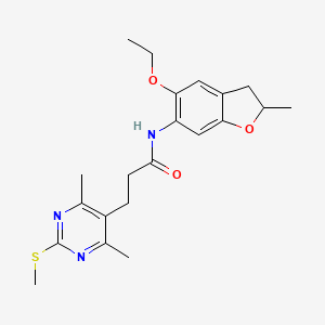 3-[4,6-dimethyl-2-(methylsulfanyl)pyrimidin-5-yl]-N-(5-ethoxy-2-methyl-2,3-dihydro-1-benzofuran-6-yl)propanamide