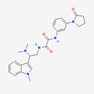 N1-(2-(dimethylamino)-2-(1-methyl-1H-indol-3-yl)ethyl)-N2-(3-(2-oxopyrrolidin-1-yl)phenyl)oxalamide