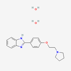 2-[4-(2-Pyrrolidin-1-ylethoxy)phenyl]-1H-benzimidazole hydrate