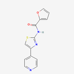 molecular formula C13H9N3O2S B2668847 N-(4-吡啶-4-基-1,3-噻唑-2-基)呋喃-2-甲酰胺 CAS No. 476631-52-4