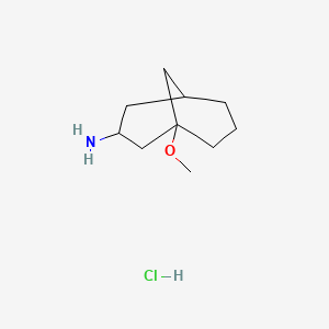 molecular formula C10H20ClNO B2668848 1-Methoxybicyclo[3.3.1]nonan-3-amine;hydrochloride CAS No. 2287343-49-9