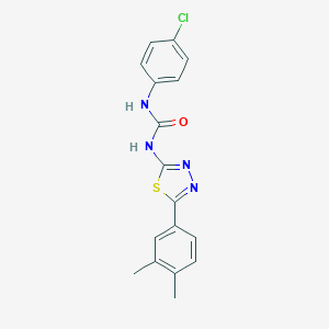 molecular formula C17H15ClN4OS B266885 1-(4-Chlorophenyl)-3-[5-(3,4-dimethylphenyl)-1,3,4-thiadiazol-2-yl]urea 