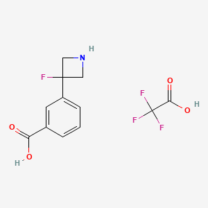 3-(3-Fluoroazetidin-3-yl)benzoic acid trifluoroacetic acid