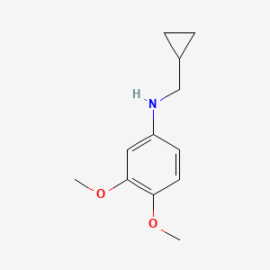 molecular formula C12H17NO2 B2668856 Cyclopropylmethyl-(3,4-dimethoxy-phenyl)-amine CAS No. 887588-08-1