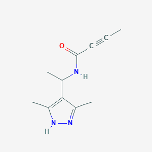 N-[1-(3,5-Dimethyl-1H-pyrazol-4-yl)ethyl]but-2-ynamide