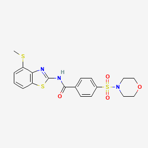 molecular formula C19H19N3O4S3 B2668858 N-(4-(甲硫基)苯并[d]噻唑-2-基)-4-(吗啉磺酰基)苯甲酰胺 CAS No. 899983-00-7