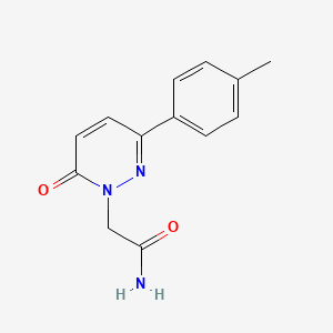 molecular formula C13H13N3O2 B2668859 2-[6-Oxo-3-(p-tolyl)pyridazin-1-yl]acetamide CAS No. 86894-60-2