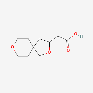 molecular formula C10H16O4 B2668860 2-(2,8-Dioxaspiro[4.5]decan-3-yl)acetic acid CAS No. 2285078-80-8