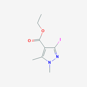 molecular formula C8H11IN2O2 B2668865 Ethyl 3-iodo-1,5-dimethylpyrazole-4-carboxylate CAS No. 1789723-09-6