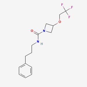 N-(3-phenylpropyl)-3-(2,2,2-trifluoroethoxy)azetidine-1-carboxamide