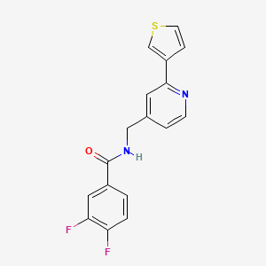 3,4-difluoro-N-((2-(thiophen-3-yl)pyridin-4-yl)methyl)benzamide