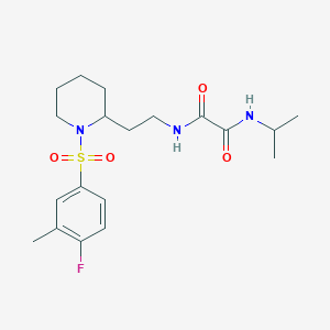 N1-(2-(1-((4-fluoro-3-methylphenyl)sulfonyl)piperidin-2-yl)ethyl)-N2-isopropyloxalamide