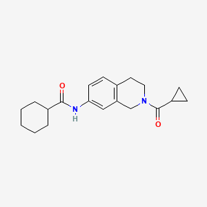 N-(2-(cyclopropanecarbonyl)-1,2,3,4-tetrahydroisoquinolin-7-yl)cyclohexanecarboxamide