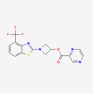 1-(4-(Trifluoromethyl)benzo[d]thiazol-2-yl)azetidin-3-yl pyrazine-2-carboxylate