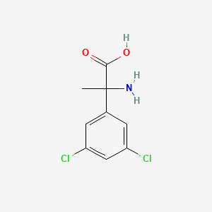 molecular formula C9H9Cl2NO2 B2668889 2-氨基-2-(3,5-二氯苯基)丙酸 CAS No. 1270505-34-4