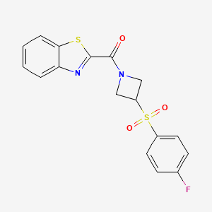 Benzo[d]thiazol-2-yl(3-((4-fluorophenyl)sulfonyl)azetidin-1-yl)methanone