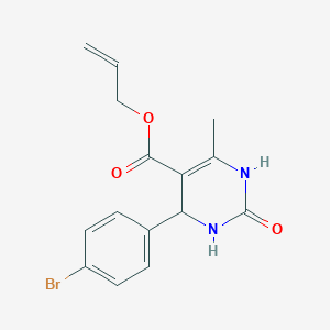 molecular formula C15H15BrN2O3 B2668891 烯丙基4-(4-溴苯基)-6-甲基-2-氧代-1,2,3,4-四氢嘧啶-5-甲酸酯 CAS No. 299965-87-0