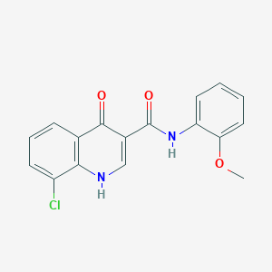 8-chloro-4-hydroxy-N-(2-methoxyphenyl)quinoline-3-carboxamide
