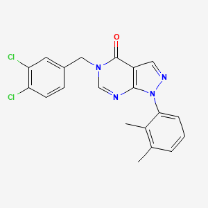 molecular formula C20H16Cl2N4O B2668900 5-[(3,4-Dichlorophenyl)methyl]-1-(2,3-dimethylphenyl)pyrazolo[3,4-d]pyrimidin-4-one CAS No. 894997-17-2