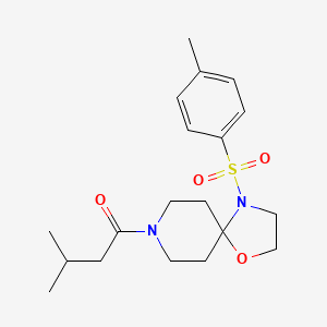 8-(3-Methylbutanoyl)-4-[(4-methylphenyl)sulfonyl]-1-oxa-4,8-diazaspiro[4.5]decane