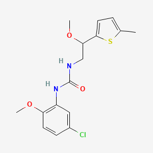 molecular formula C16H19ClN2O3S B2668905 1-(5-Chloro-2-methoxyphenyl)-3-(2-methoxy-2-(5-methylthiophen-2-yl)ethyl)urea CAS No. 1797337-64-4