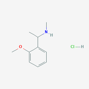 molecular formula C10H16ClNO B2668909 [1-(2-甲氧基苯基)乙基]甲胺盐酸盐 CAS No. 1269036-30-7