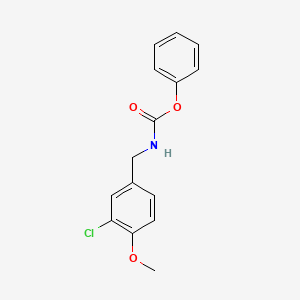 molecular formula C15H14ClNO3 B2668919 phenyl N-(3-chloro-4-methoxybenzyl)carbamate CAS No. 692733-08-7