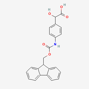 molecular formula C23H19NO5 B2668922 2-[4-(9H-Fluoren-9-ylmethoxycarbonylamino)phenyl]-2-hydroxyacetic acid CAS No. 2241130-31-2