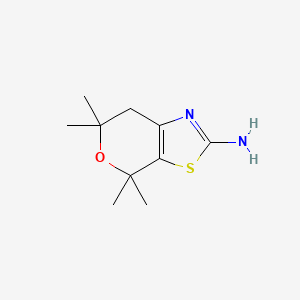 molecular formula C10H16N2OS B2668938 4,4,6,6-tetramethyl-6,7-dihydro-4H-pyrano[4,3-d]thiazol-2-amine CAS No. 1824433-92-2