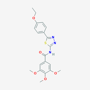 molecular formula C20H21N3O5S B266894 N-[5-(4-ethoxyphenyl)-1,3,4-thiadiazol-2-yl]-3,4,5-trimethoxybenzamide 