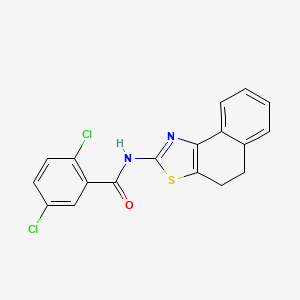 molecular formula C18H12Cl2N2OS B2668943 2,5-dichloro-N-(4,5-dihydronaphtho[1,2-d]thiazol-2-yl)benzamide CAS No. 392246-45-6