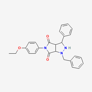 molecular formula C26H25N3O3 B2668944 1-benzyl-5-(4-ethoxyphenyl)-3-phenyltetrahydropyrrolo[3,4-c]pyrazole-4,6(2H,5H)-dione CAS No. 1005062-08-7