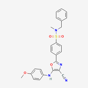N-benzyl-4-(4-cyano-5-((4-methoxyphenyl)amino)oxazol-2-yl)-N-methylbenzenesulfonamide