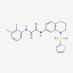 molecular formula C23H23N3O4S2 B2668978 N1-(2,3-二甲基苯基)-N2-(1-(噻吩-2-基磺酰基)-1,2,3,4-四氢喹啉-7-基)草酰胺 CAS No. 898430-45-0