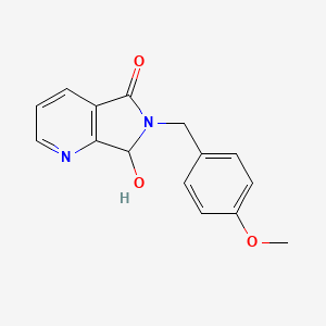 molecular formula C15H14N2O3 B2668980 7-羟基-6-[(4-甲氧基苯基)甲基]-7H-吡咯并[3,4-b]吡啉-5-酮 CAS No. 902572-92-3