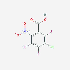 B2668981 3-Chloro-2,4,5-trifluoro-6-nitrobenzoic acid CAS No. 111230-48-9