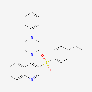 molecular formula C27H27N3O2S B2668991 3-((4-Ethylphenyl)sulfonyl)-4-(4-phenylpiperazin-1-yl)quinoline CAS No. 899356-14-0