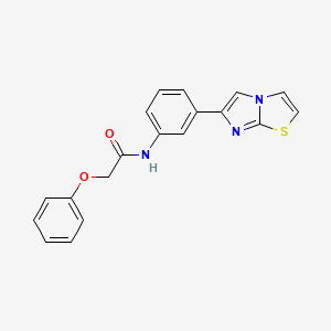 molecular formula C19H15N3O2S B2668995 N-(3-(imidazo[2,1-b]thiazol-6-yl)phenyl)-2-phenoxyacetamide CAS No. 872629-98-6