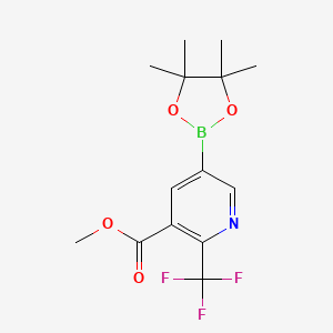 Methyl 5-(4,4,5,5-tetramethyl-1,3,2-dioxaborolan-2-yl)-2-(trifluoromethyl)pyridine-3-carboxylate