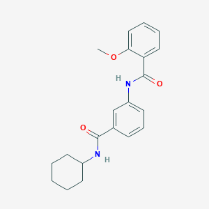 molecular formula C21H24N2O3 B266901 N-{3-[(cyclohexylamino)carbonyl]phenyl}-2-methoxybenzamide 