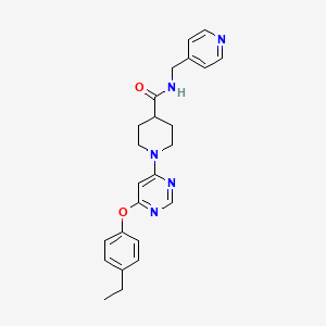 1-[6-(4-ethylphenoxy)pyrimidin-4-yl]-N-(pyridin-4-ylmethyl)piperidine-4-carboxamide