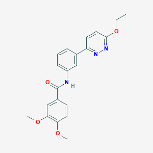 molecular formula C21H21N3O4 B2669013 N-(3-(6-ethoxypyridazin-3-yl)phenyl)-3,4-dimethoxybenzamide CAS No. 899986-53-9