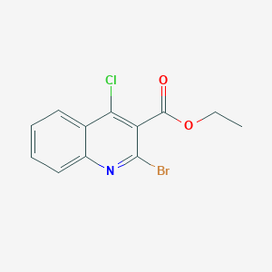 molecular formula C12H9BrClNO2 B2669015 Ethyl 2-bromo-4-chloroquinoline-3-carboxylate CAS No. 1379615-56-1