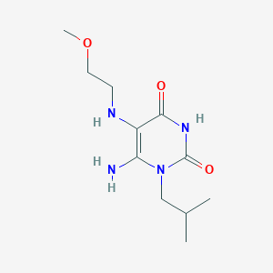 6-Amino-5-[(2-methoxyethyl)amino]-1-(2-methylpropyl)-1,2,3,4-tetrahydropyrimidine-2,4-dione