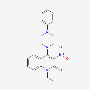 1-ethyl-3-nitro-4-(4-phenylpiperazin-1-yl)quinolin-2(1H)-one