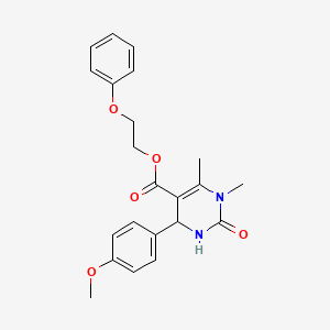 2-Phenoxyethyl 4-(4-methoxyphenyl)-1,6-dimethyl-2-oxo-1,2,3,4-tetrahydropyrimidine-5-carboxylate