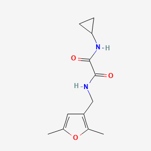 molecular formula C12H16N2O3 B2669025 N1-cyclopropyl-N2-((2,5-dimethylfuran-3-yl)methyl)oxalamide CAS No. 1351645-80-1