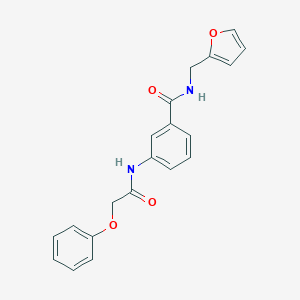 molecular formula C20H18N2O4 B266903 N-(2-furylmethyl)-3-[(phenoxyacetyl)amino]benzamide 