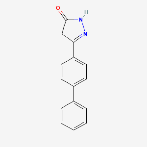 3-(4-Phenylphenyl)-4,5-dihydro-1H-pyrazol-5-one