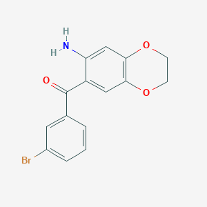 (7-Amino-2,3-dihydro-1,4-benzodioxin-6-yl)(3-bromophenyl)methanone